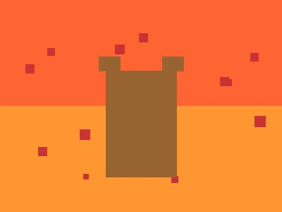 像素艺术作品：日落城堡，水果老虎机 社区创作